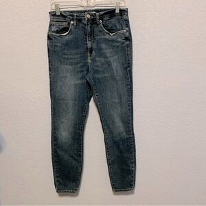 Good American High Rise Good Legs Distressed Skinny Jeans